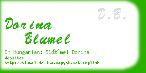 dorina blumel business card